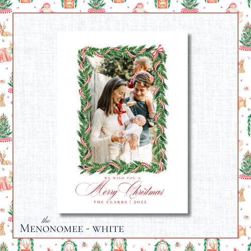 Load image 1 in gallery view. Menonomee Holiday Card | Vertical