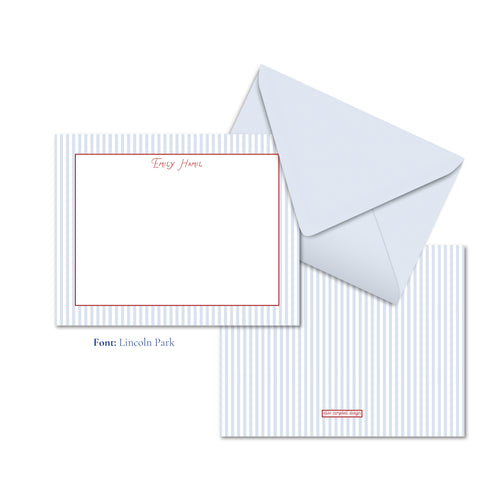 Load image 1 in gallery view. Sconset Stripes Notecards