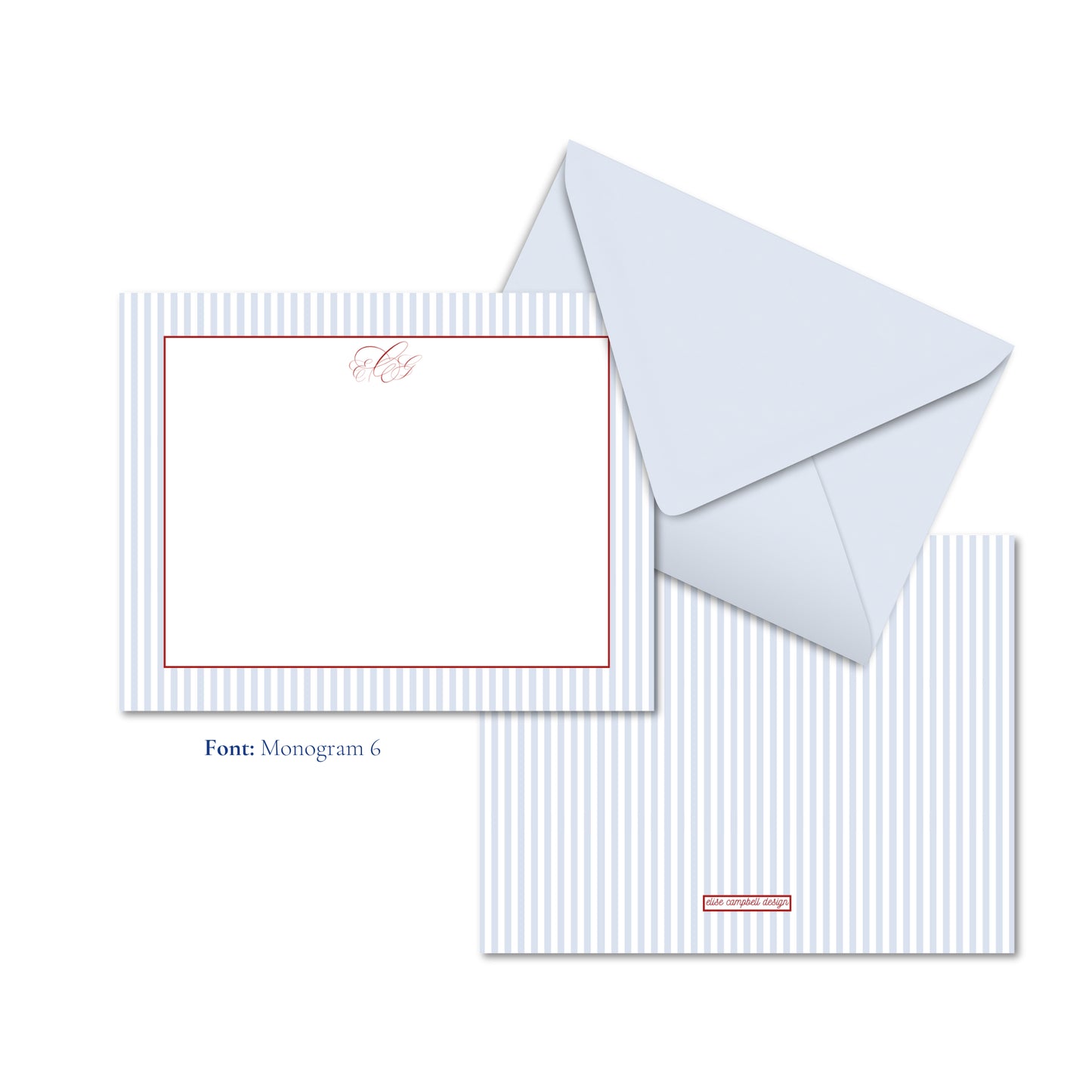 Sconset Stripes Notecards