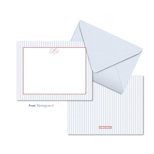 Load image 1 in gallery view. Sconset Stripes Notecards