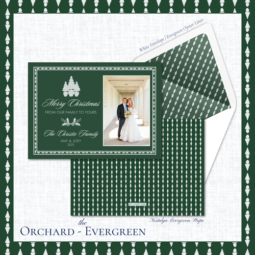 Load image 1 in gallery view. Orchard Holiday Card | Horizontal | Evergreen