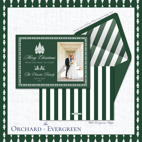 Load image 1 in gallery view. Orchard Holiday Card | Horizontal | Evergreen