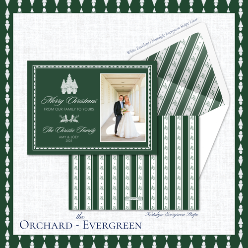 Load image 1 in gallery view. Orchard Holiday Card | Horizontal | Evergreen