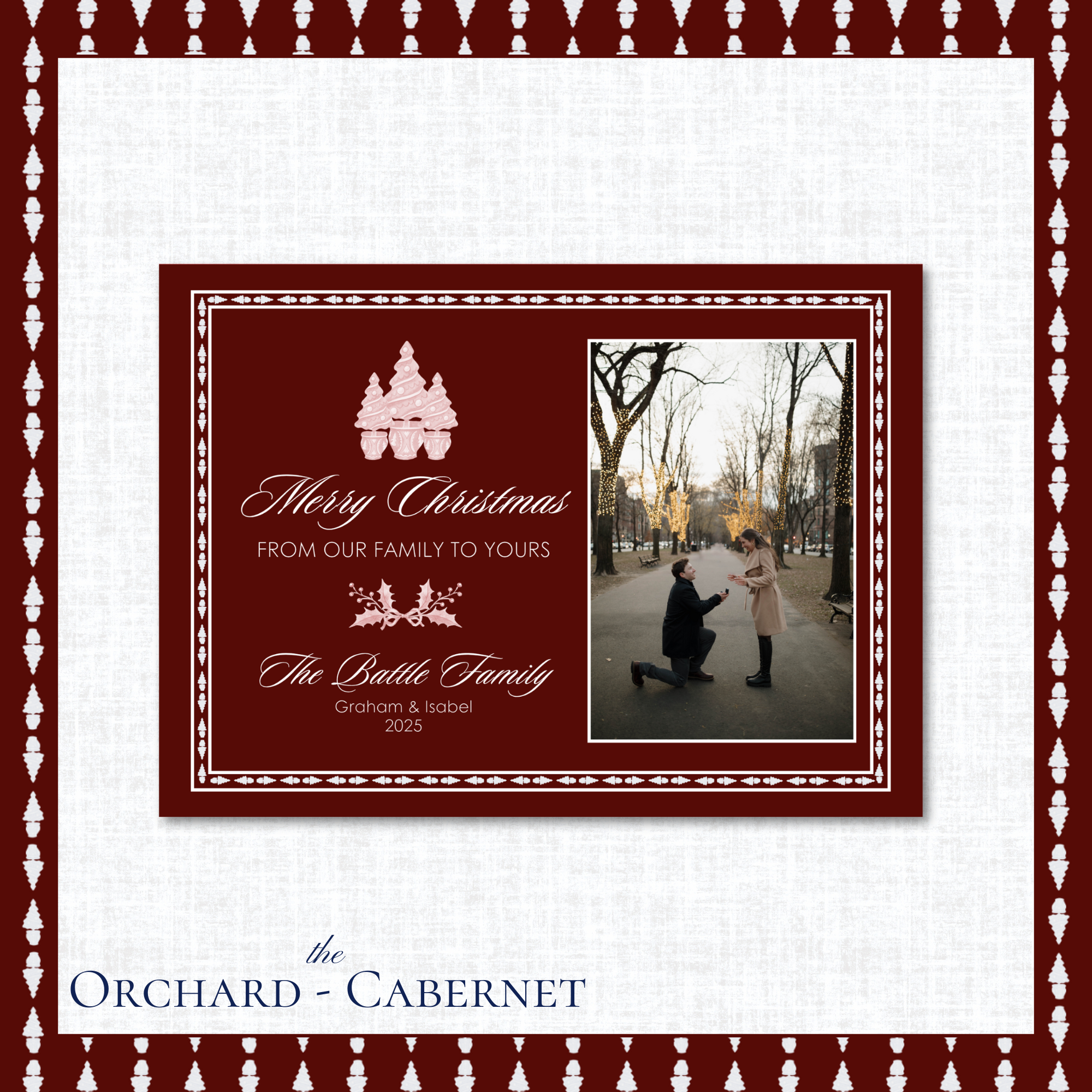 Orchard Holiday Card | Horizontal | Cabernet