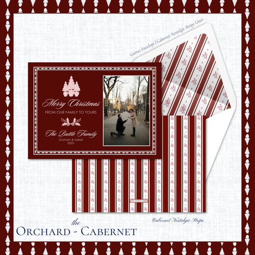 Load image 1 in gallery view. Orchard Holiday Card | Horizontal | Cabernet