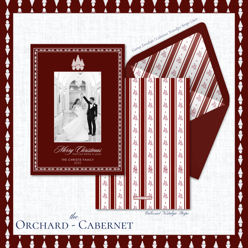 Load image 1 in gallery view. Orchard Holiday Card | Vertical | Cabernet