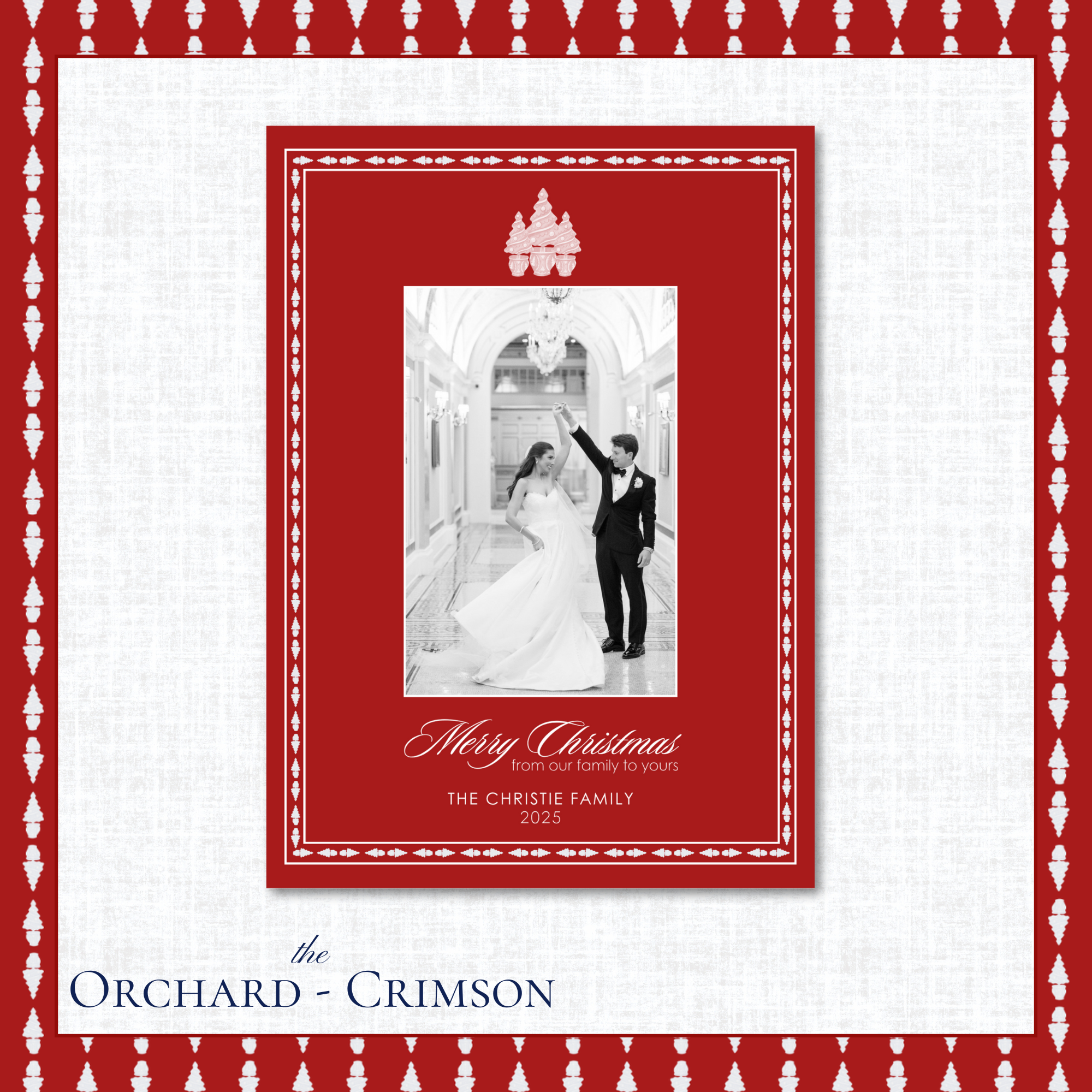 Orchard Holiday Card | Vertical | Crimson