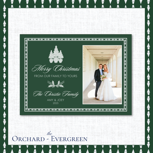 Load image 1 in gallery view. Orchard Holiday Card | Horizontal | Evergreen