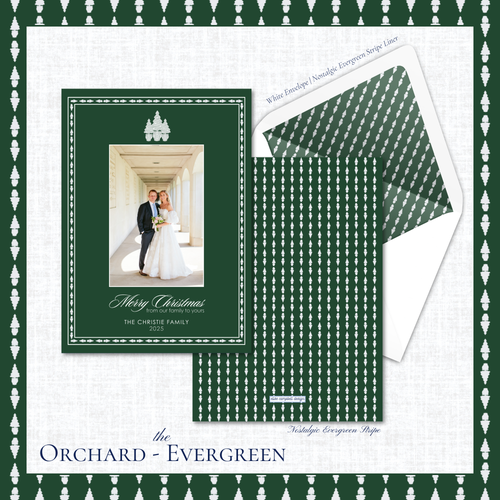 Load image 1 in gallery view. Orchard Holiday Card | Vertical | Evergreen
