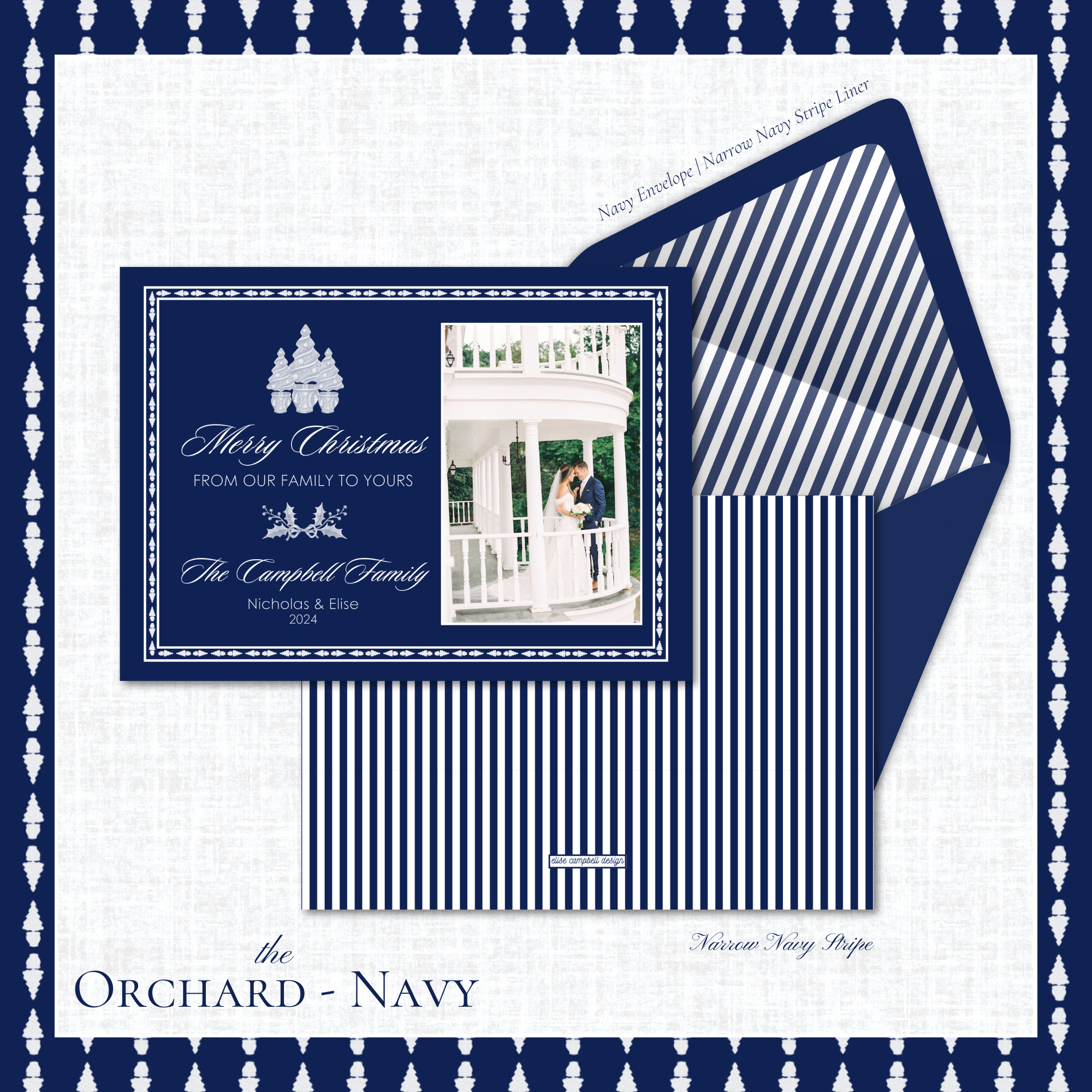Orchard Holiday Card | Horizontal | Navy