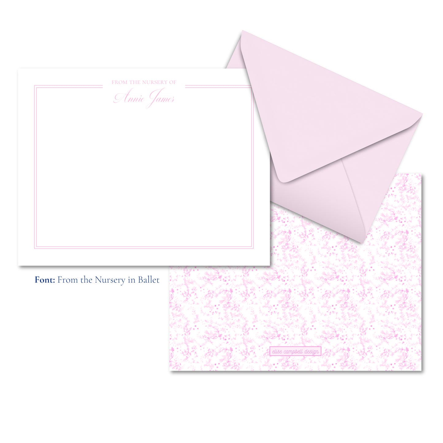 Pink Priano Notecards