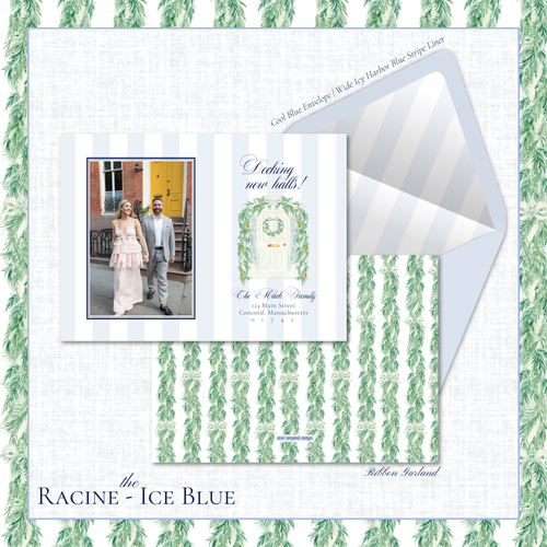 Load image 1 in gallery view. Racine Holiday Card | Horizontal | Ice Blue