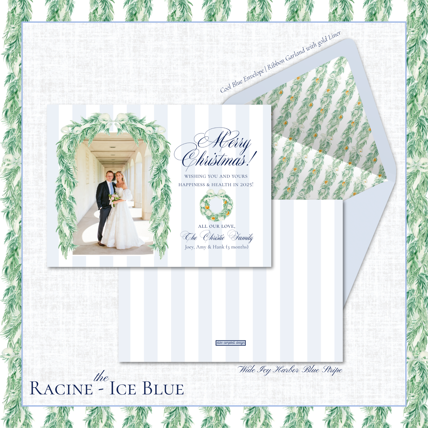 Racine Holiday Card | Horizontal | Ice Blue