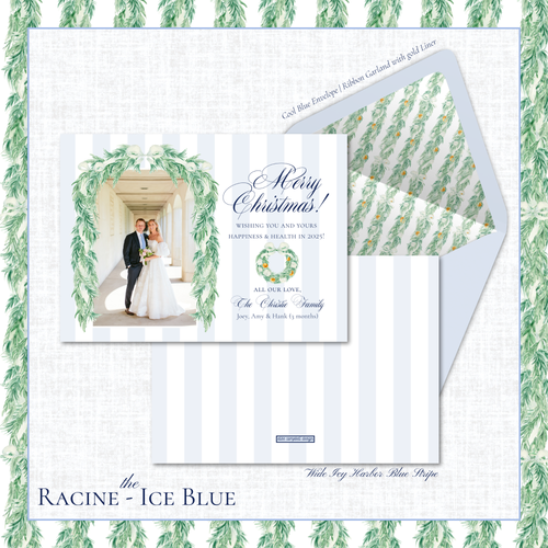Load image 1 in gallery view. Racine Holiday Card | Horizontal | Ice Blue