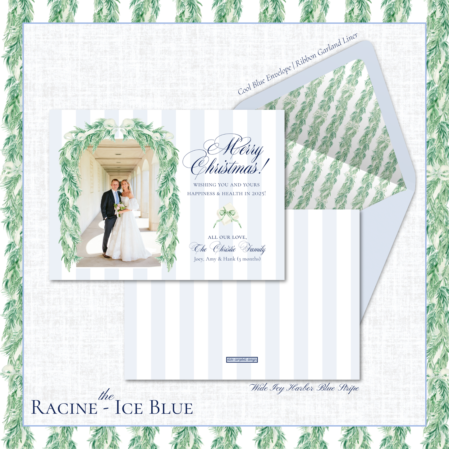 Racine Holiday Card | Horizontal | Ice Blue