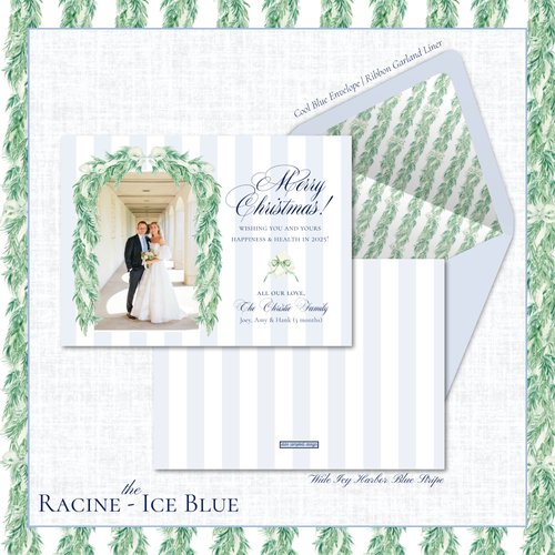 Load image 1 in gallery view. Racine Holiday Card | Horizontal | Ice Blue