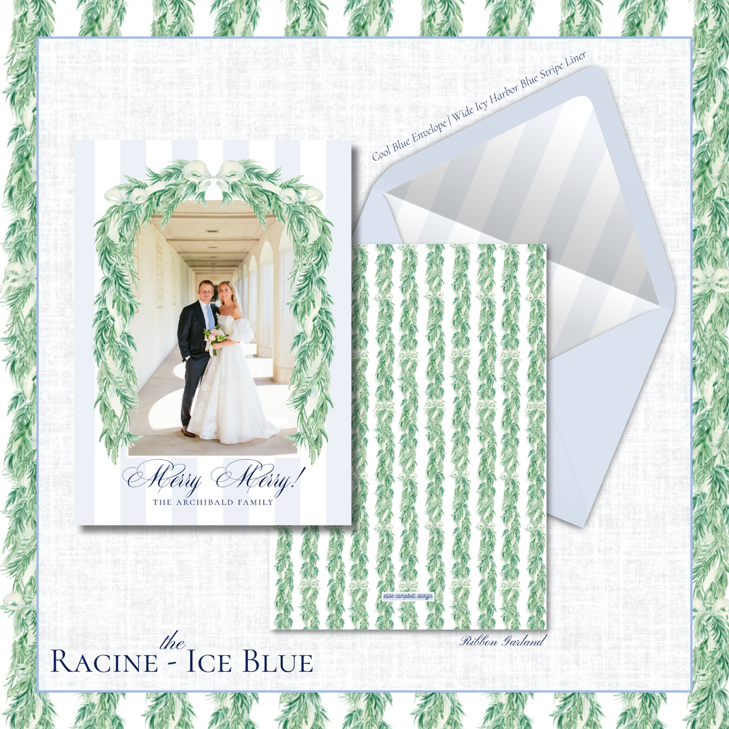 Racine Holiday Card | Vertical | Ice Blue