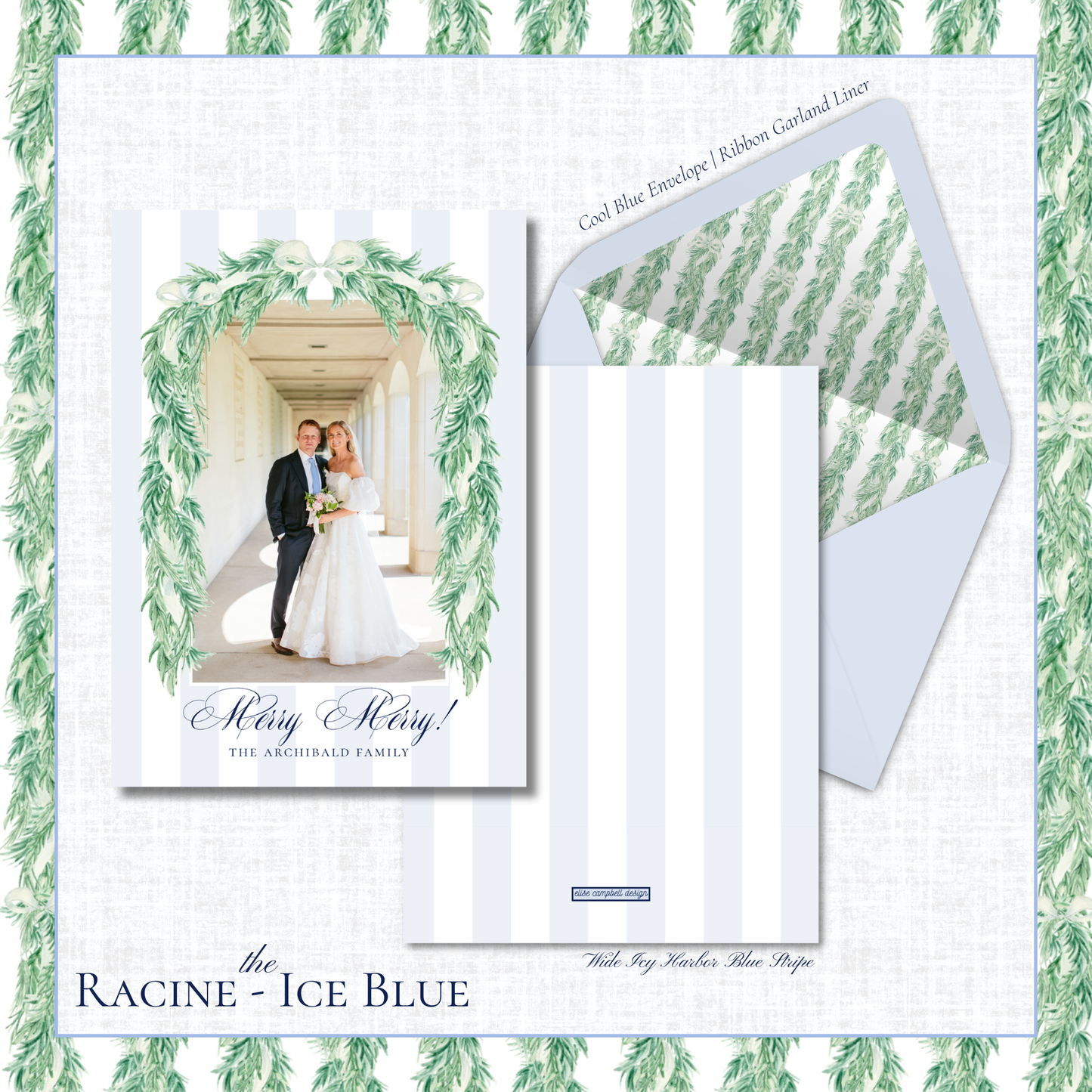 Racine Holiday Card | Vertical | Ice Blue