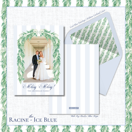 Load image 1 in gallery view. Racine Holiday Card | Vertical | Ice Blue