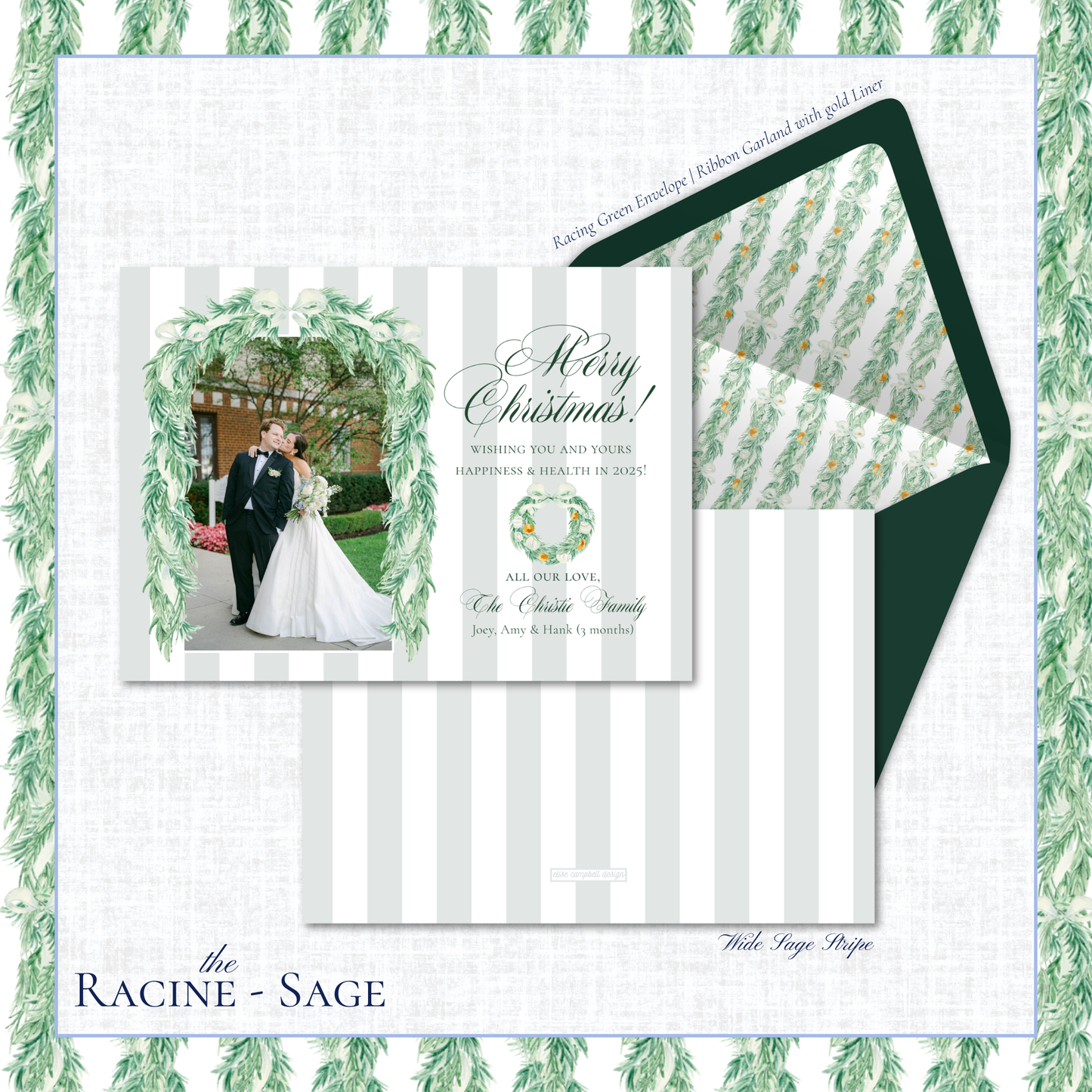 Racine Holiday Card | Horizontal | Sage
