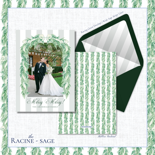 Load image 1 in gallery view. Racine Holiday Card | Vertical | Sage