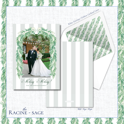 Load image 1 in gallery view. Racine Holiday Card | Vertical | Sage