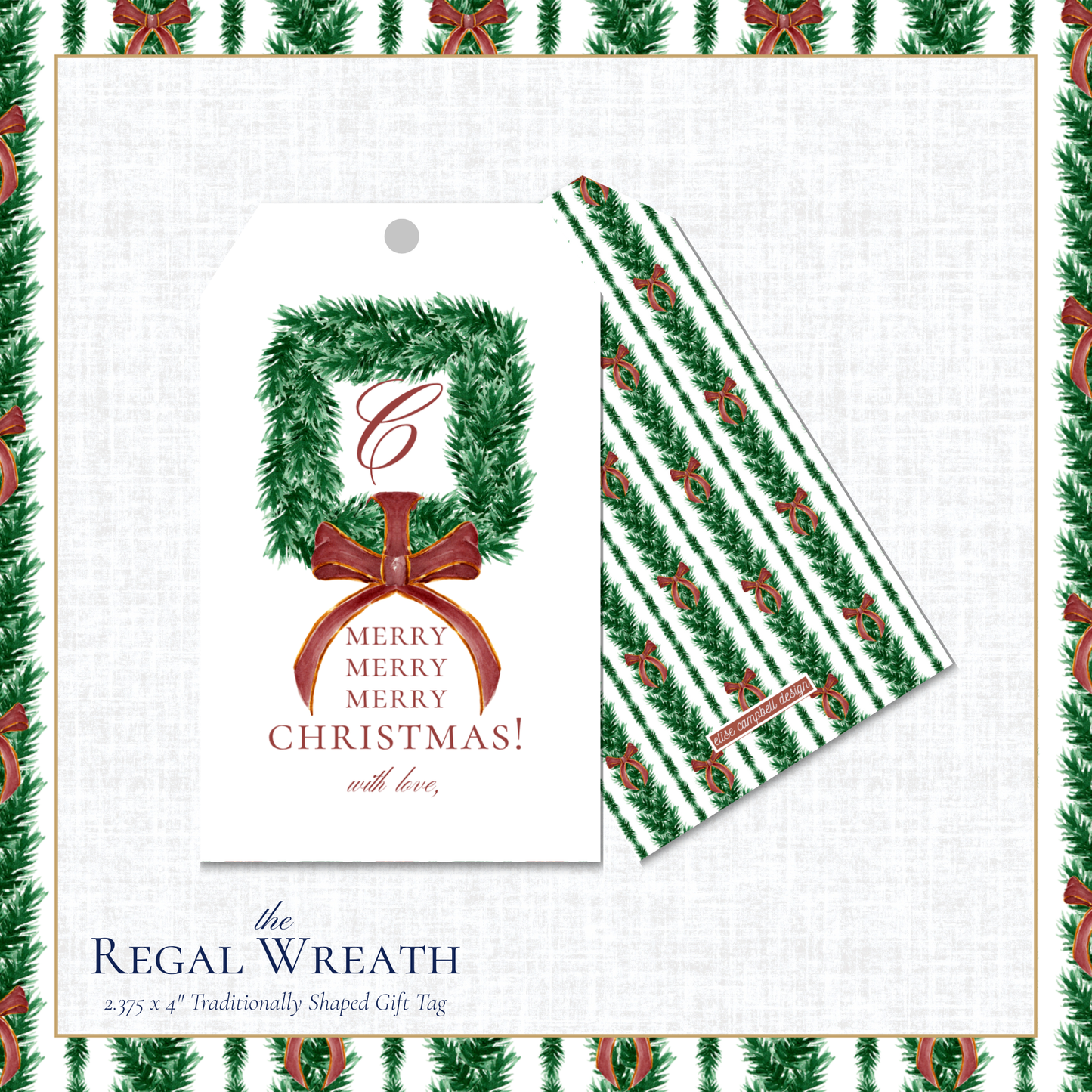 Regal Wreath Gift Tag