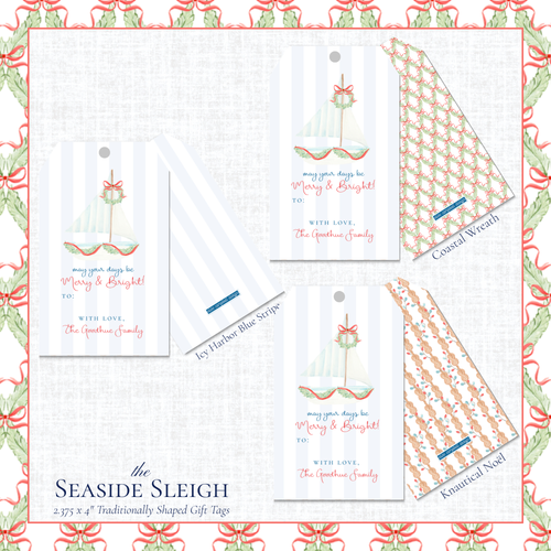 Load image 1 in gallery view. Seaside Sleigh Gift Tag