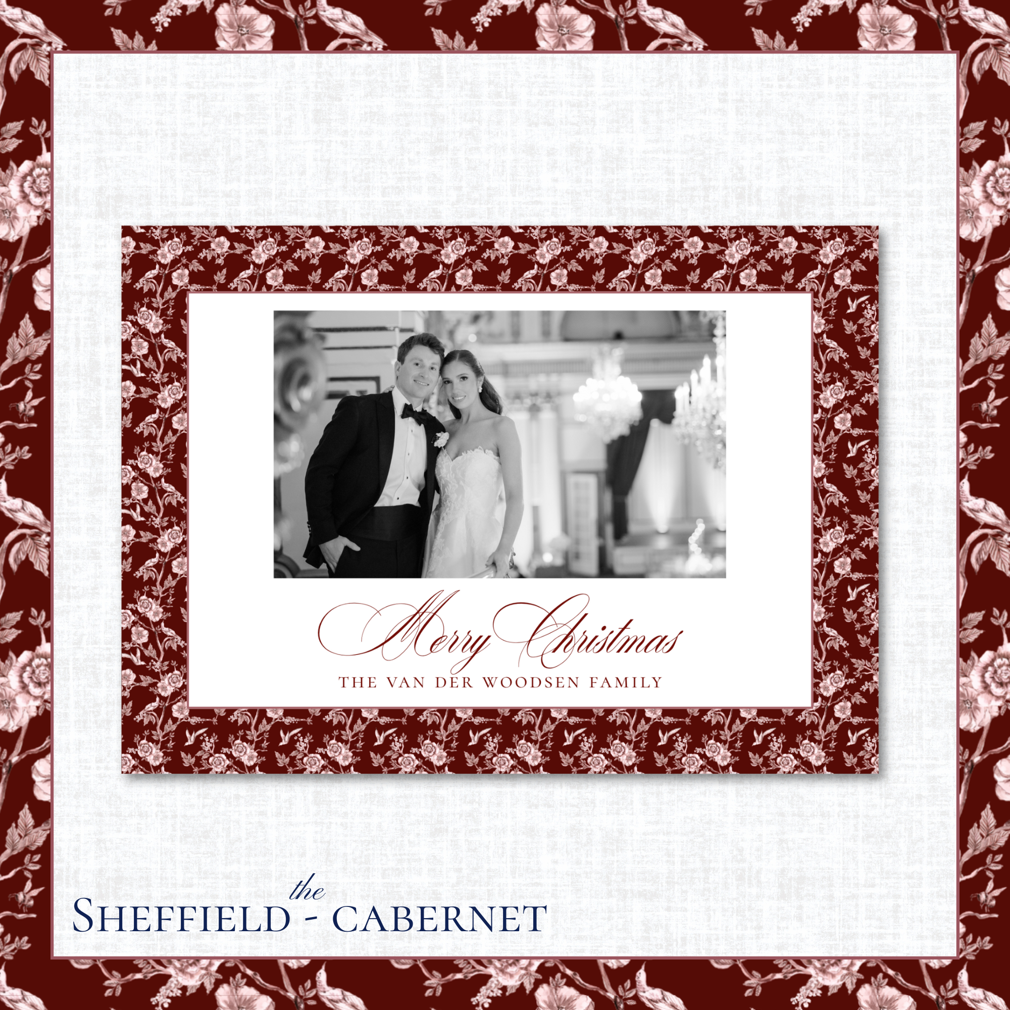 Sheffield Holiday Card | Horizontal | Cabernet