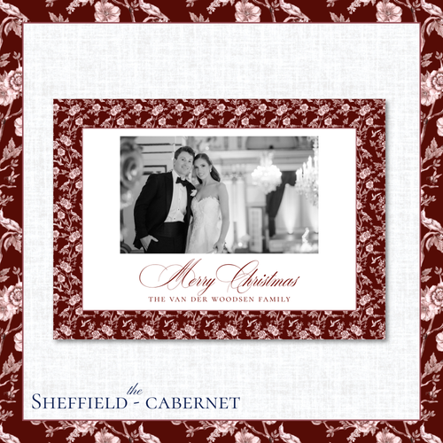 Load image 1 in gallery view. Sheffield Holiday Card | Horizontal | Cabernet