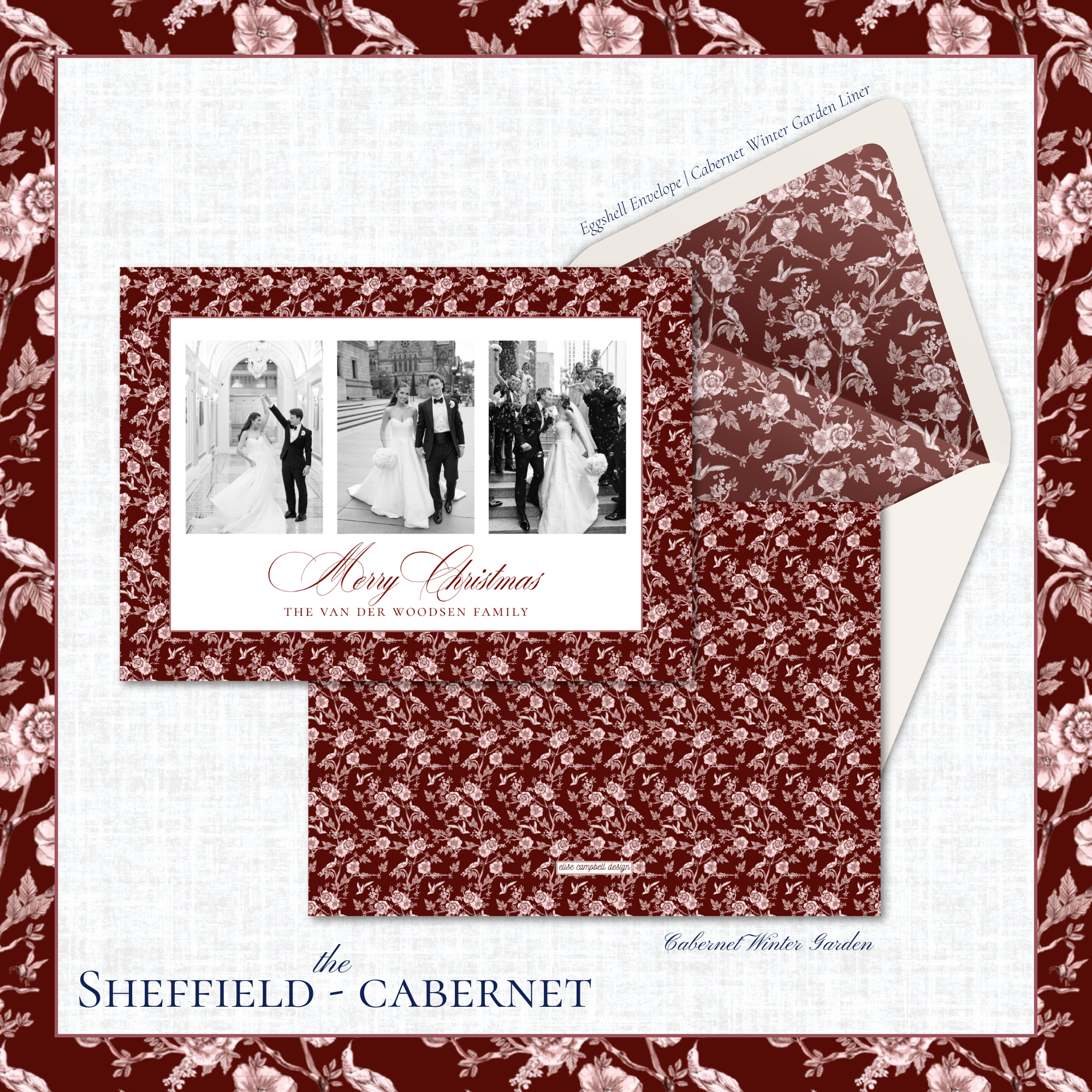Sheffield Holiday Card | Horizontal | Cabernet