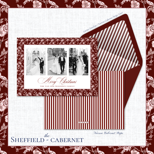 Load image 1 in gallery view. Sheffield Holiday Card | Horizontal | Cabernet
