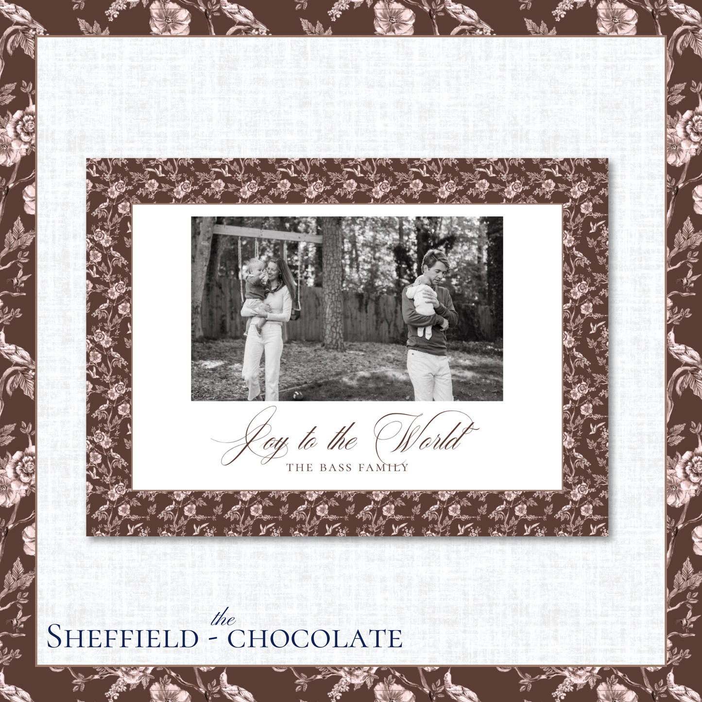 Sheffield Holiday Card | Horizontal | Chocolate