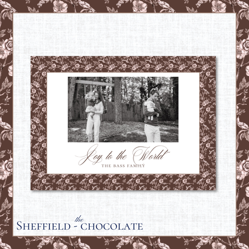 Load image 1 in gallery view. Sheffield Holiday Card | Horizontal | Chocolate