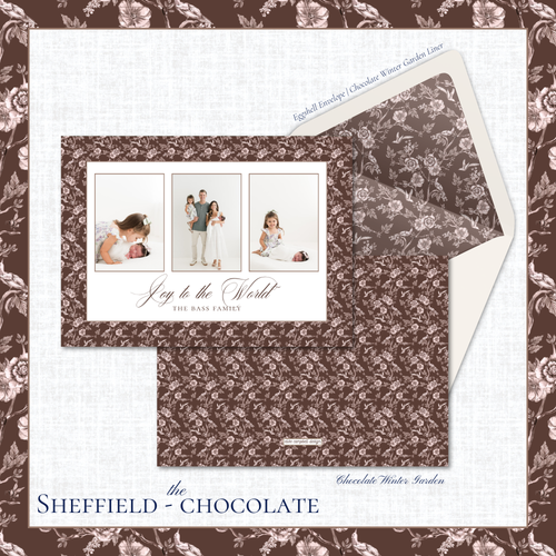 Load image 1 in gallery view. Sheffield Holiday Card | Horizontal | Chocolate