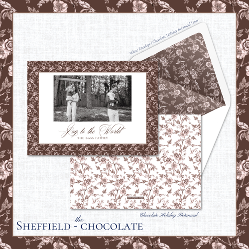 Load image 1 in gallery view. Sheffield Holiday Card | Horizontal | Chocolate