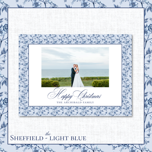 Load image 1 in gallery view. Sheffield Holiday Card | Horizontal | Light Blue