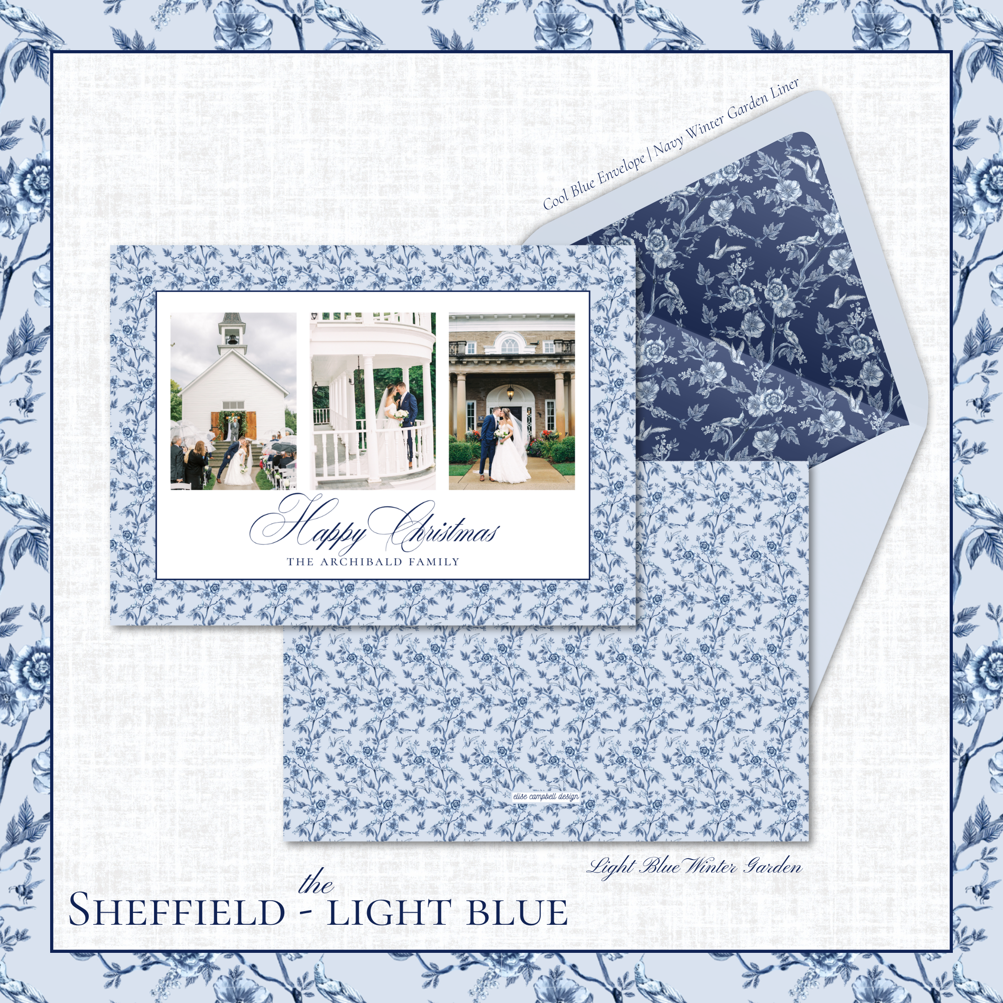 Sheffield Holiday Card | Horizontal | Light Blue