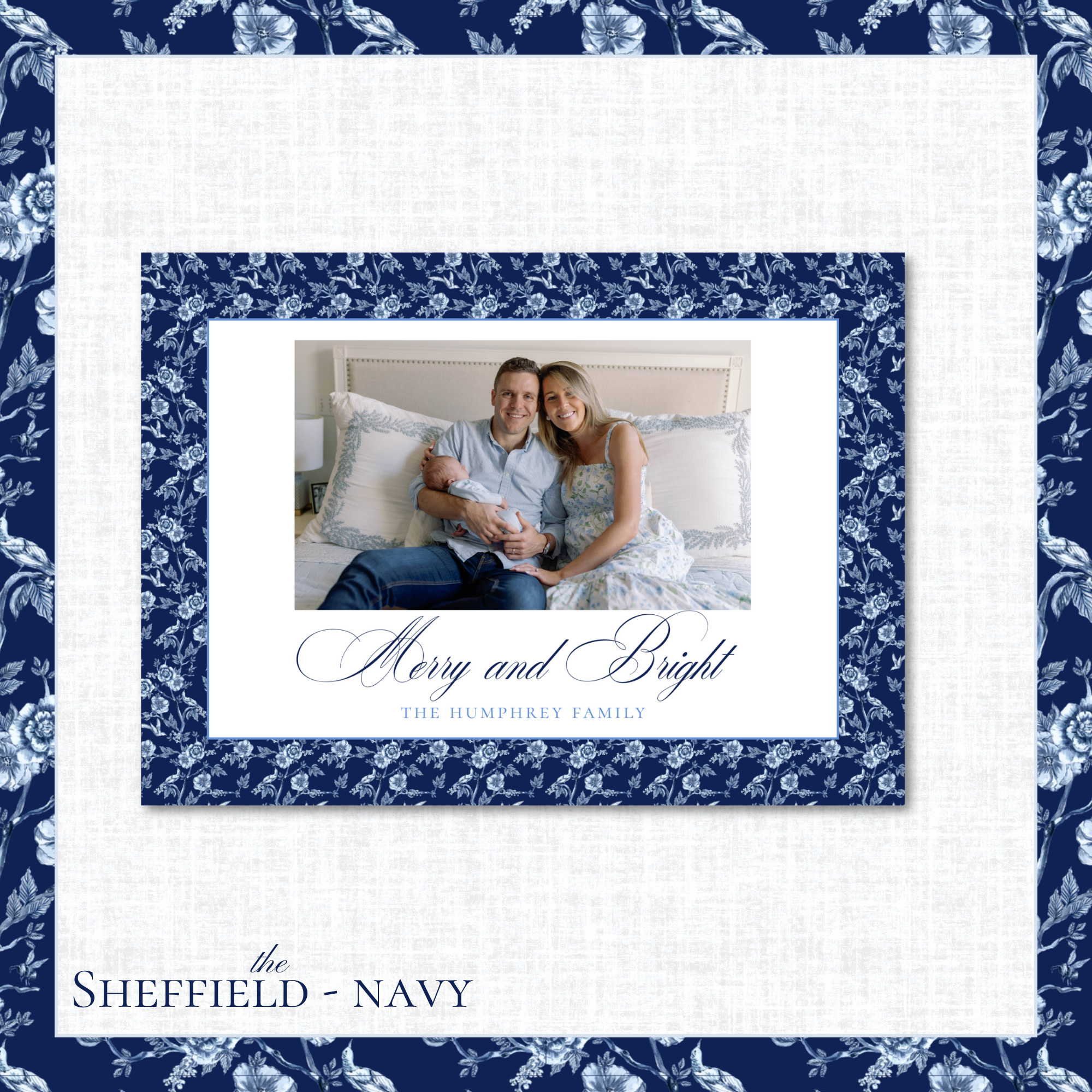 Sheffield Holiday Card | Horizontal | Navy