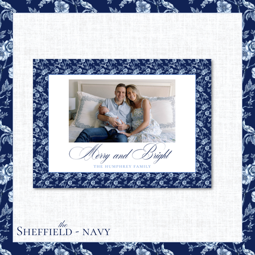Load image 1 in gallery view. Sheffield Holiday Card | Horizontal | Navy