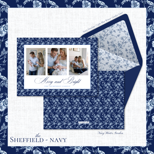 Load image 1 in gallery view. Sheffield Holiday Card | Horizontal | Navy