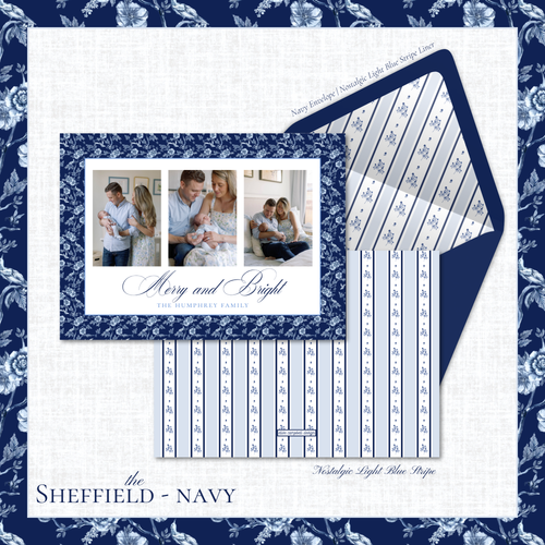 Load image 1 in gallery view. Sheffield Holiday Card | Horizontal | Navy