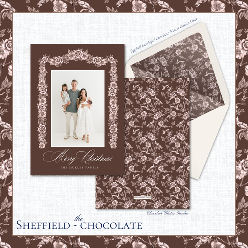 Load image 1 in gallery view. Sheffield Holiday Card | Vertical | Chocolate
