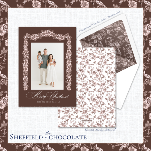 Load image 1 in gallery view. Sheffield Holiday Card | Vertical | Chocolate