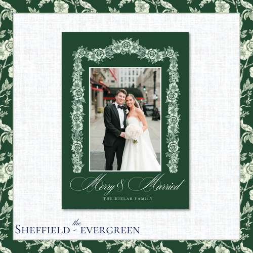Load image 1 in gallery view. Sheffield Holiday Card | Vertical | Evergreen