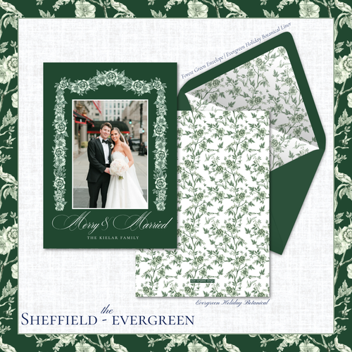 Load image 1 in gallery view. Sheffield Holiday Card | Vertical | Evergreen
