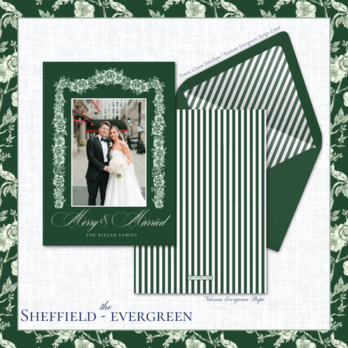 Load image 1 in gallery view. Sheffield Holiday Card | Vertical | Evergreen