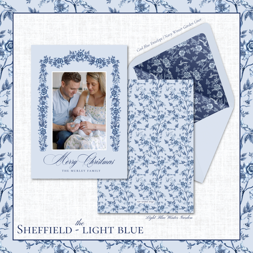 Load image 1 in gallery view. Sheffield Holiday Card | Vertical | Light Blue