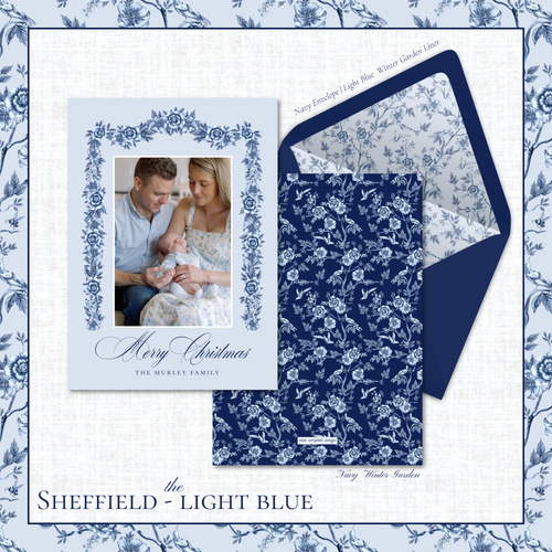 Load image 1 in gallery view. Sheffield Holiday Card | Vertical | Light Blue