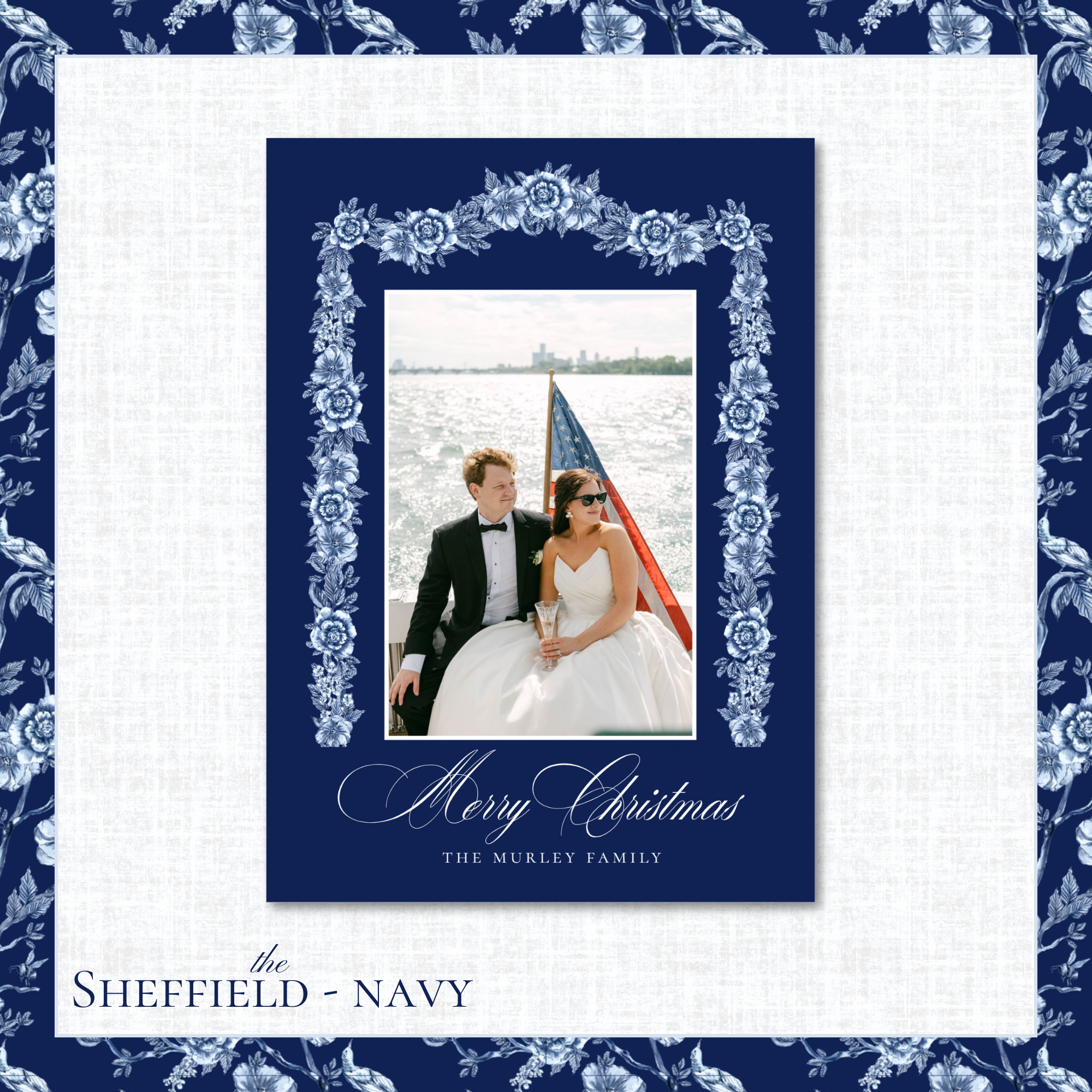 Sheffield Holiday Card | Vertical | Navy